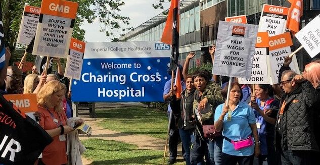 Workers at Charing Cross Hospital Hold Picnic in Pay Protest